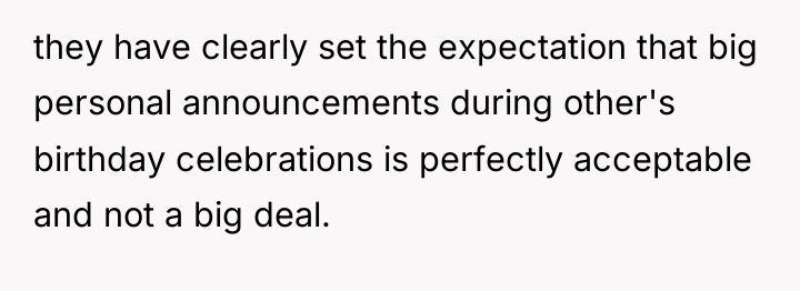 they have clearly set the expectation that big personal announcements...