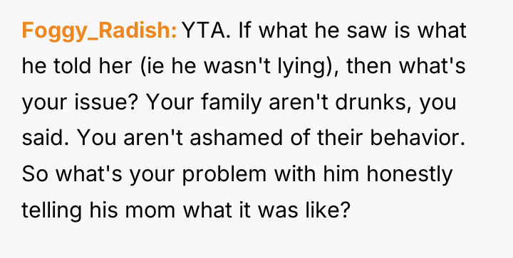 Foggy_Radish YTA. If what he saw is what he told...