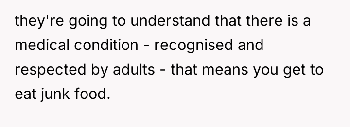 they're going to understand that there is a medical condition...