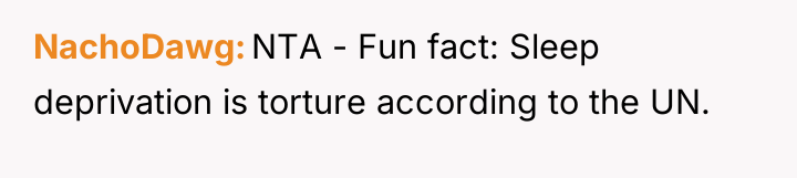 NachoDawg NTA - Fun fact: Sleep deprivation is torture according...