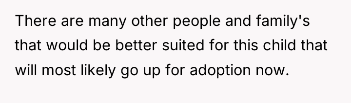 There are many other people and family's that would be...
