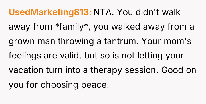 UsedMarketing813 NTA. You didn't walk away from *family*, you walked...