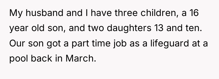 My husband and I have three children, a 16 year...