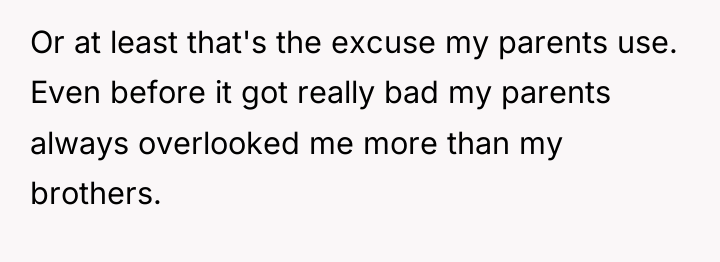 Or at least that's the excuse my parents use. Even...