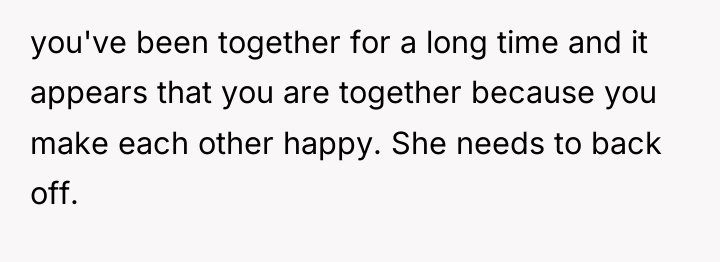 you've been together for a long time and it appears...
