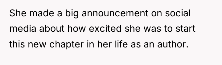 She made a big announcement on social media about how...