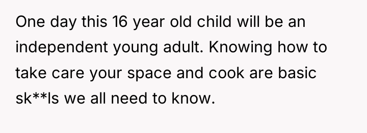 One day this 16 year old child will be an...