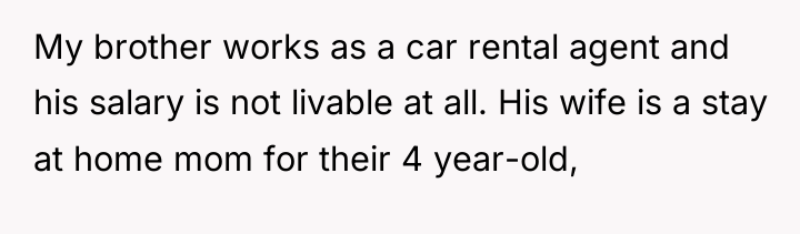 My brother works as a car rental agent and his...