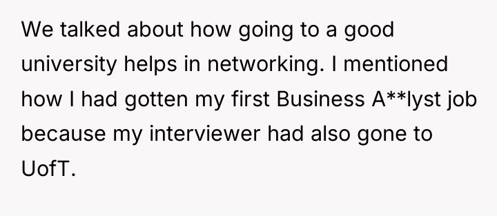 We talked about how going to a good university helps...