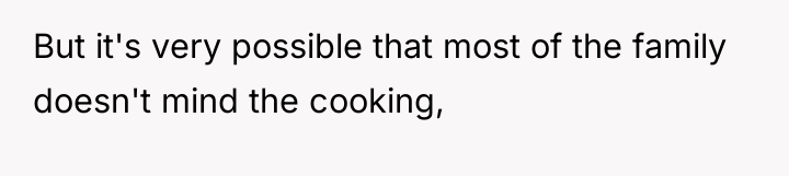 But it's very possible that most of the family doesn't...