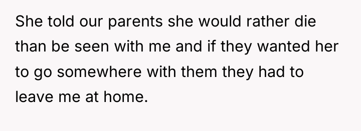 She told our parents she would rather die than be...