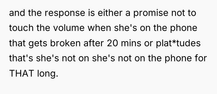 and the response is either a promise not to touch...