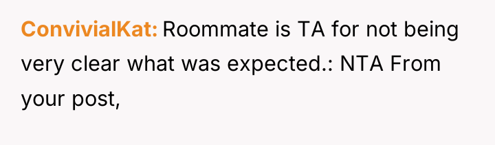 ConvivialKat Roommate is TA for not being very clear what...