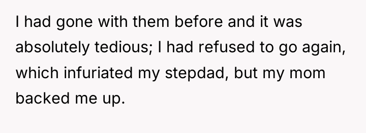 I had gone with them before and it was absolutely...