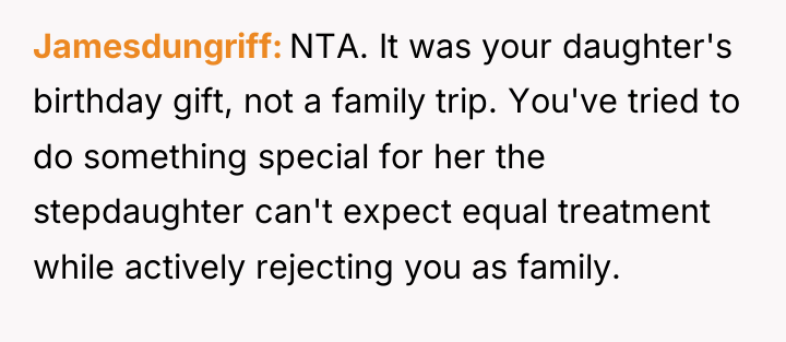 Jamesdungriff NTA. It was your daughter's birthday gift, not a...