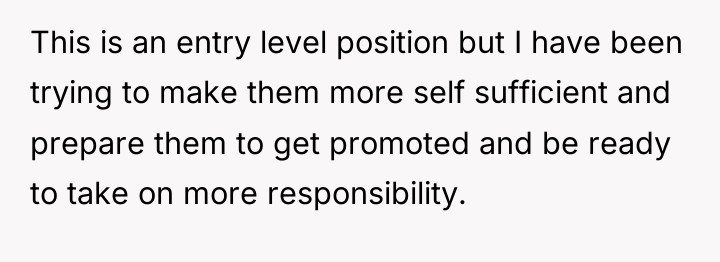 This is an entry level position but I have been...
