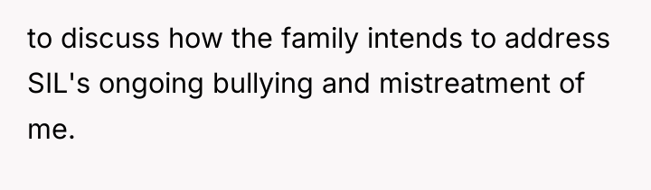 to discuss how the family intends to address SIL's ongoing...