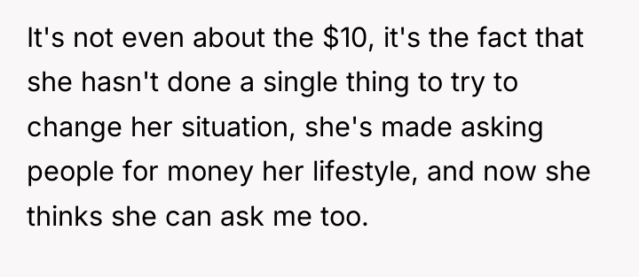 It's not even about the $10, it's the fact that...