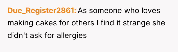Due_Register2861 As someone who loves making cakes for others I...
