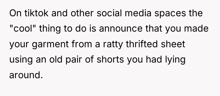On tiktok and other social media spaces the "cool" thing...