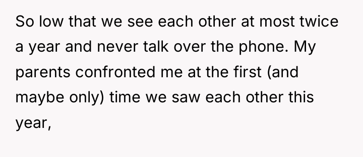 So low that we see each other at most twice...
