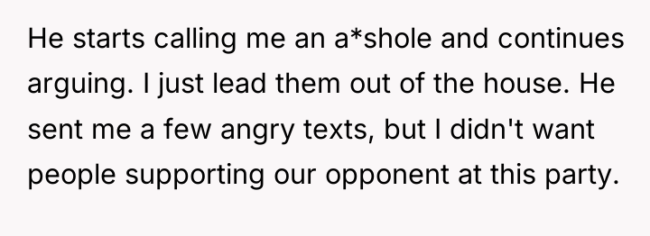 He starts calling me an a*shole and continues arguing. I...
