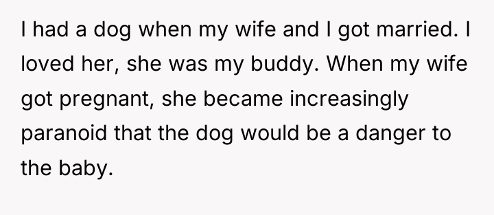 I had a dog when my wife and I got...