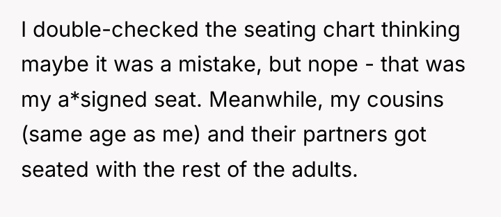I double-checked the seating chart thinking maybe it was a...