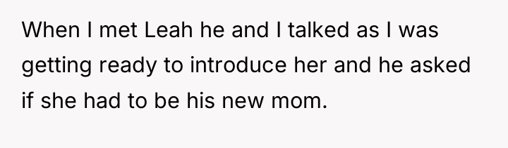 When I met Leah he and I talked as I...