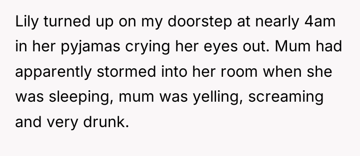 Lily turned up on my doorstep at nearly 4am in...