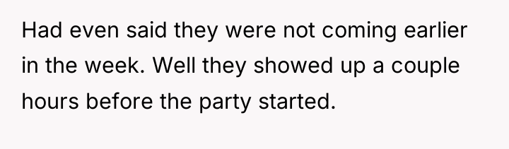 Had even said they were not coming earlier in the...