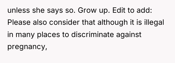 unless she says so. Grow up. Edit to add: Please...