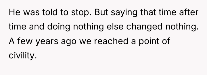 He was told to stop. But saying that time after...