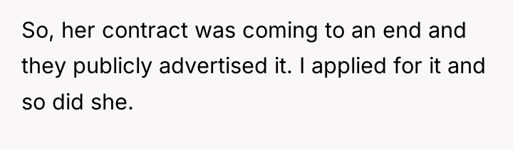 So, her contract was coming to an end and they...