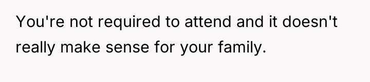 You're not required to attend and it doesn't really make...