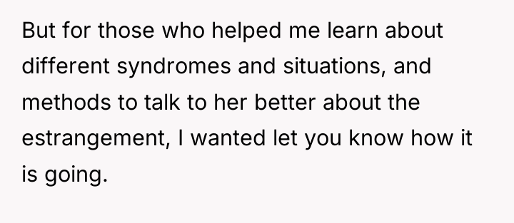 But for those who helped me learn about different syndromes...