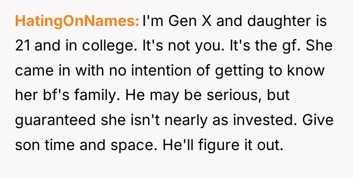 HatingOnNames I'm Gen X and daughter is 21 and in...