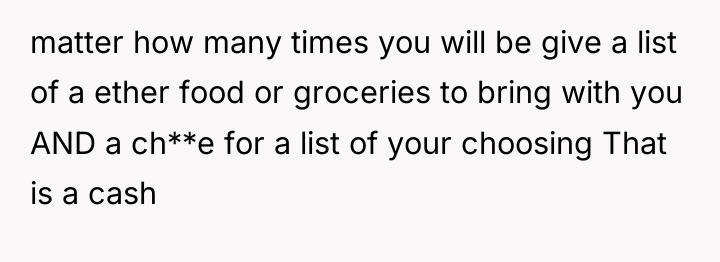 matter how many times you will be give a list...