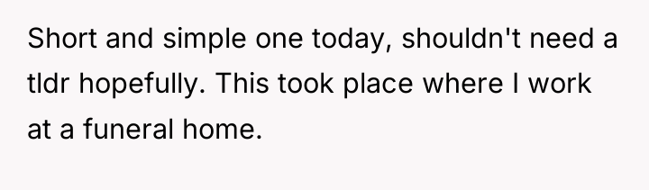 Short and simple one today, shouldn't need a tldr hopefully....