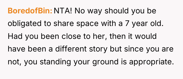 BoredofBin NTA! No way should you be obligated to share...