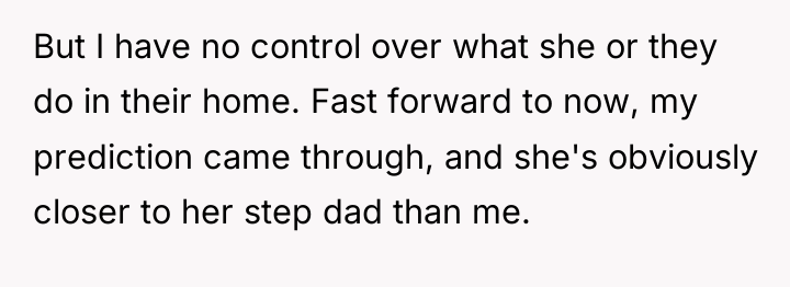But I have no control over what she or they...