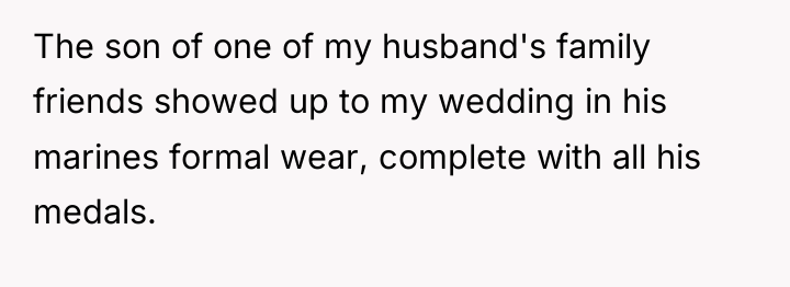 The son of one of my husband's family friends showed...