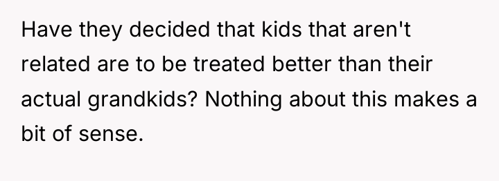 Have they decided that kids that aren't related are to...