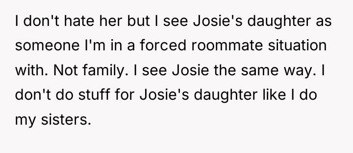 I don't hate her but I see Josie's daughter as...