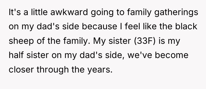 It's a little awkward going to family gatherings on my...