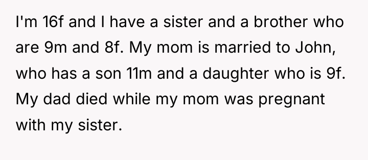 I'm 16f and I have a sister and a brother...