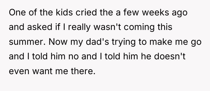One of the kids cried the a few weeks ago...