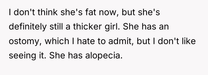 I don't think she's fat now, but she's definitely still...