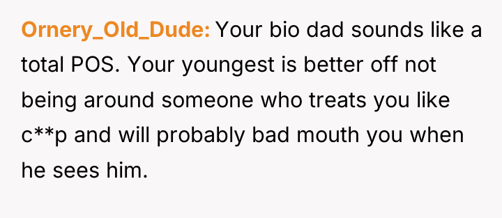 Ornery_Old_Dude Your bio dad sounds like a total POS. Your...