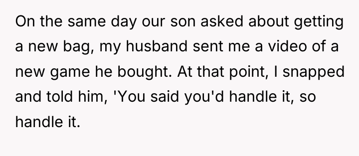 On the same day our son asked about getting a...